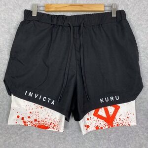 Invicta Kuru Shorts Mens M Black Anime Gym Performance Lined